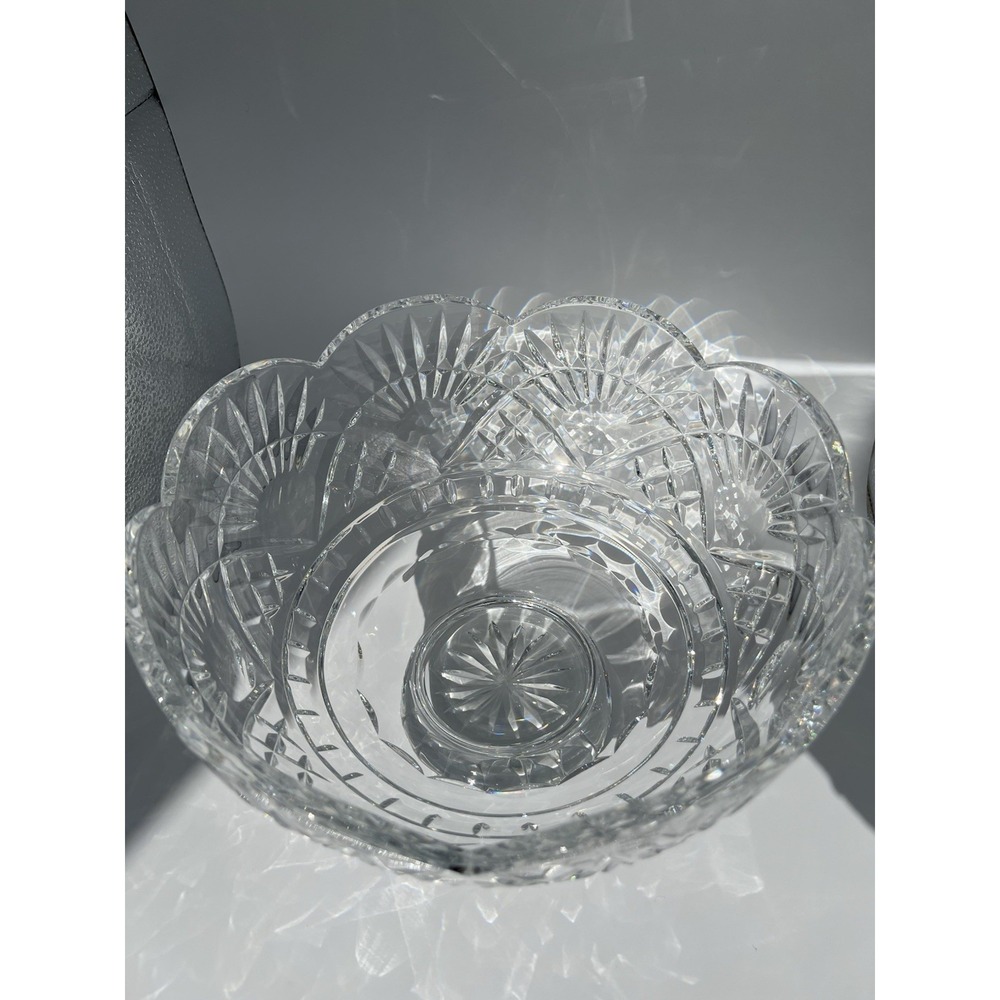 Waterford Benjamin Franklin Footed Liberty Bowl Cut Crystal Vintage
